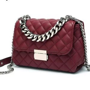 HELENA Shoulder Bag, Burgundy